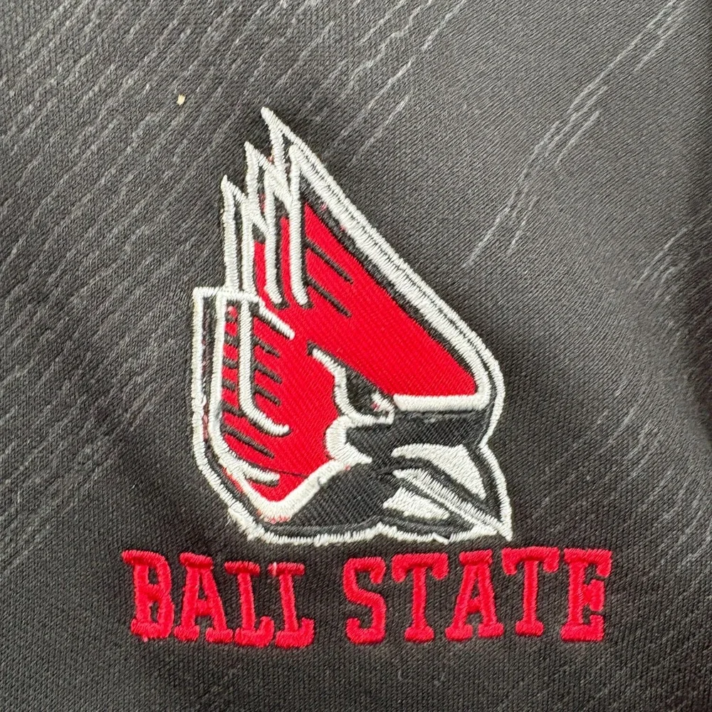 Ball State University Sweatshirt Mens Large Black 1/4 Zip Pullover Athletic Top
